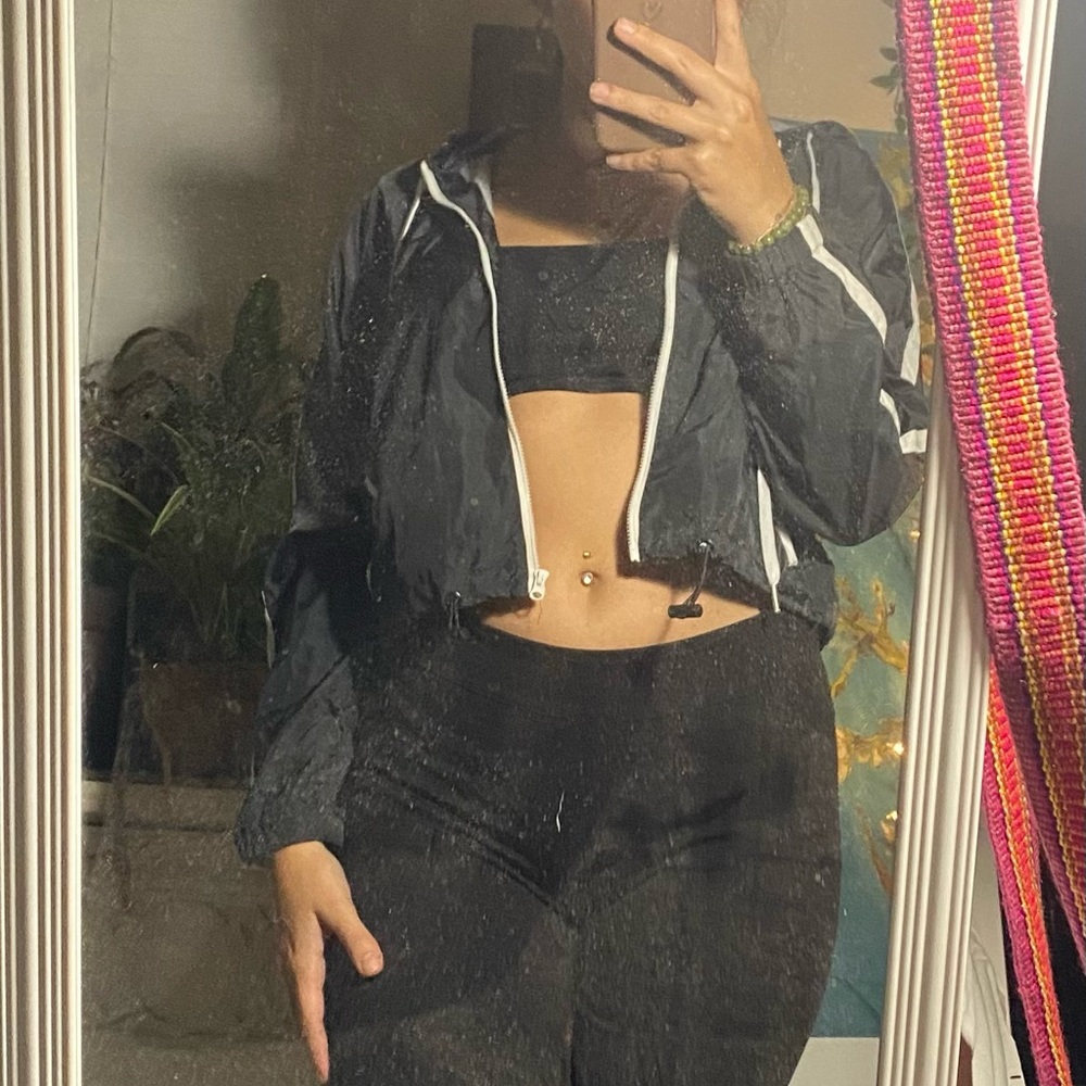 cropped windbreaker